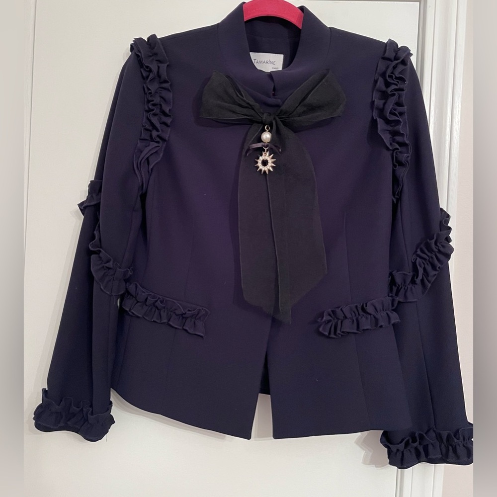 Tamarine Paris Navy fully lined  Jacket has no picks, stains, or flaws  Clean